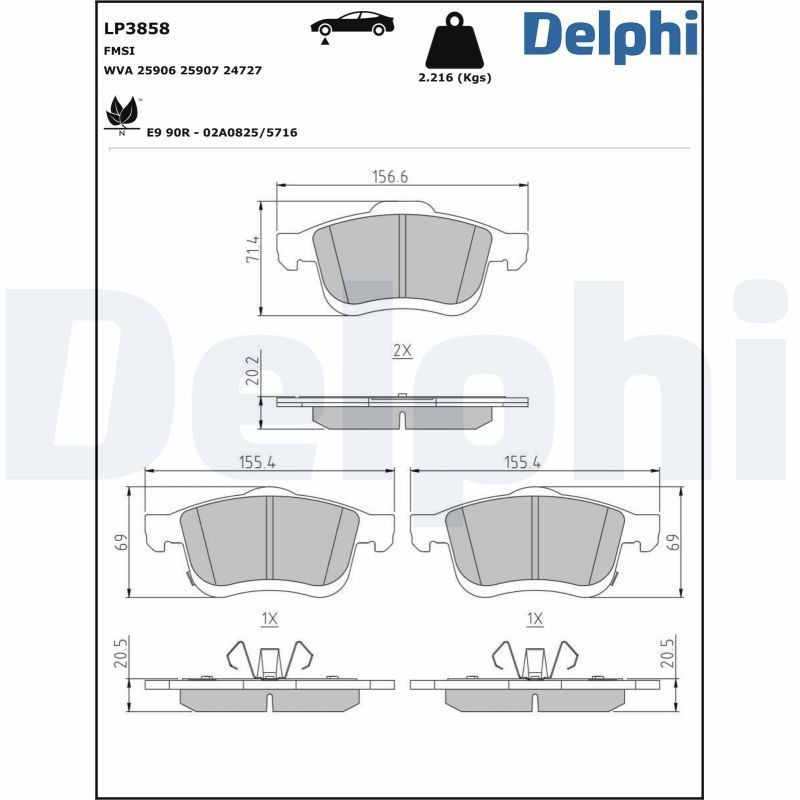 DELPHI Dust cover kit, shock absorber Article number: PCK71 cheaply