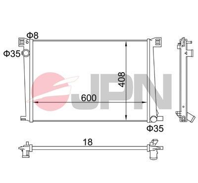 JPN Engine radiator Article number: 60C9010-JPN cheaply