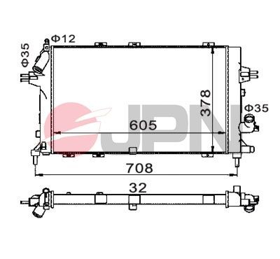 JPN Radiaator, mootorijahutus Artikli number: 60C9036-JPN soodsalt