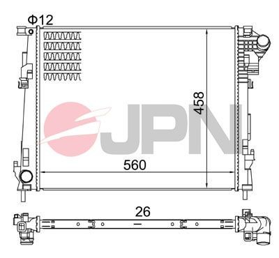 JPN Engine radiator Article number: 60C9039-JPN cheaply