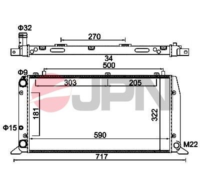 JPN Engine radiator Article number: 60C9052-JPN cheaply