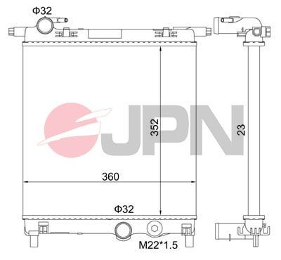 JPN Engine radiator Article number: 60C9067-JPN cheaply