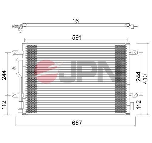 JPN Air conditioning condenser Article number: 60C9075-JPN cheaply