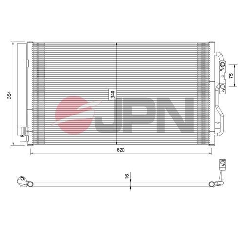 JPN Air conditioning condenser Article number: 60C9088-JPN cheaply