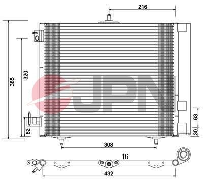 JPN Air conditioning condenser Article number: 60C9090-JPN cheaply