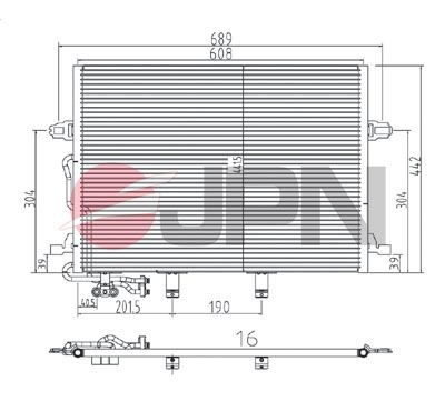 JPN Air conditioning condenser Article number: 60C9102-JPN cheaply