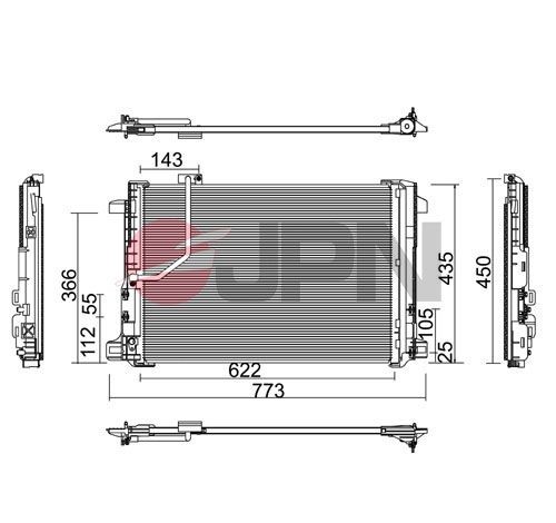 JPN Air conditioning condenser Article number: 60C9106-JPN cheaply