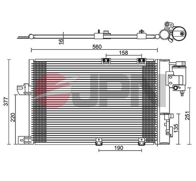 JPN Air conditioning condenser Article number: 60C9111-JPN cheaply