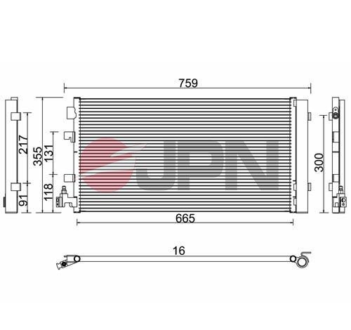 JPN Air conditioning condenser Article number: 60C9127-JPN cheaply