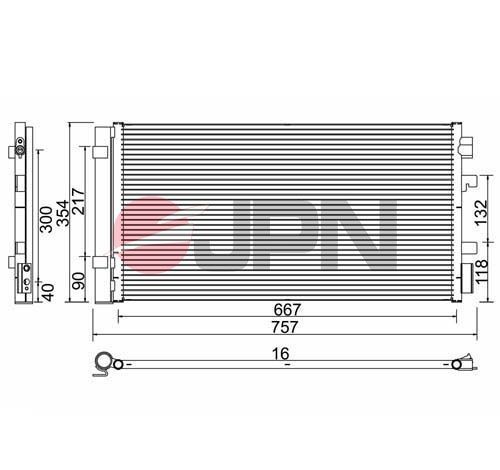 JPN Air conditioning condenser Article number: 60C9128-JPN cheaply