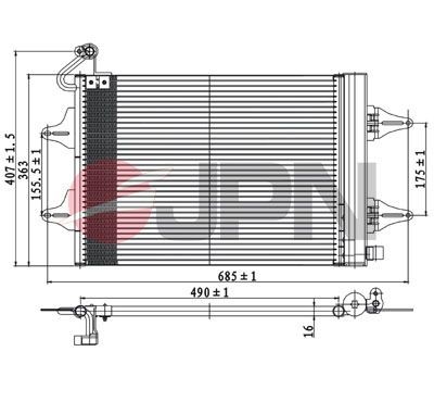 JPN Air conditioning condenser Article number: 60C9131-JPN cheaply
