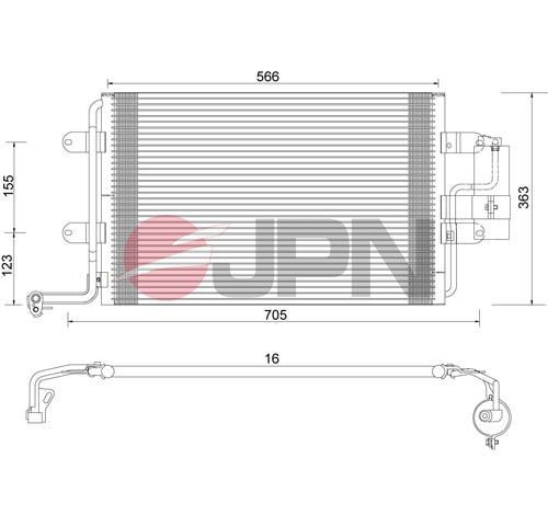 JPN Air conditioning condenser Article number: 60C9136-JPN cheaply