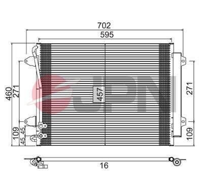 JPN Air conditioning condenser Article number: 60C9142-JPN cheaply