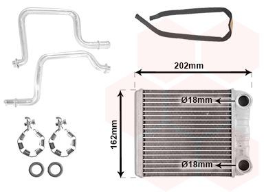 VAN WEZEL Heater matrix Article number: 43016703 cheaply