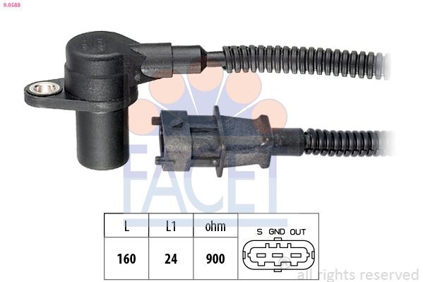 FACET Crankshaft sensor Article number: 9.0827 cheaply