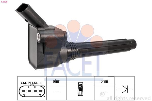 FACET Ignition coil Article number: 9.6536 cheaply