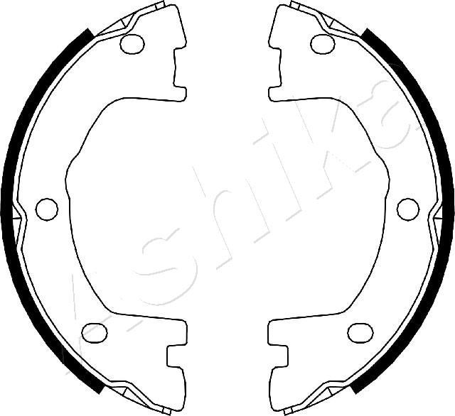 ASHIKA Handbrake shoes Article number: 55-00-0231 cheaply