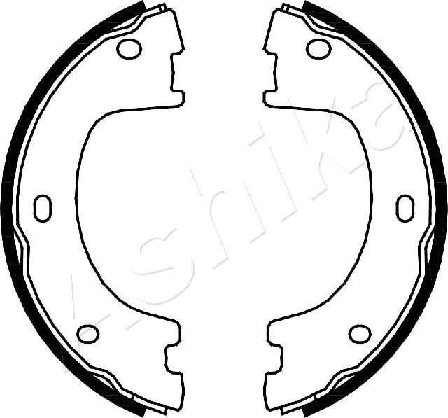 ASHIKA Handbrake shoes Article number: 55-00-0505 cheaply