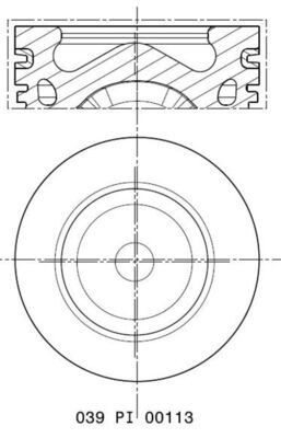 MAHLE ORIGINAL Piston Article number: 039 PI 00113 012 cheaply