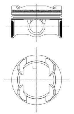 MAHLE ORIGINAL Piston Article number: 081 PI 00130 000 cheaply