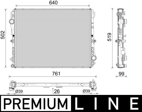 MAHLE ORIGINAL Engine radiator Article number: CR 2604 000P cheaply
