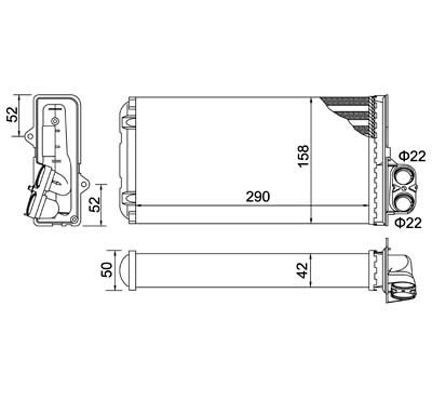 HART Heater matrix Article number: 605 792 cheaply