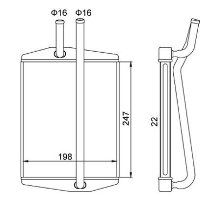 HART Heater matrix Article number: 624 729 cheaply