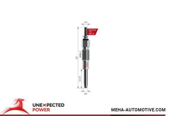 MEHA AUTOMOTIVE Gløderør Varenummer: MH70118 billige