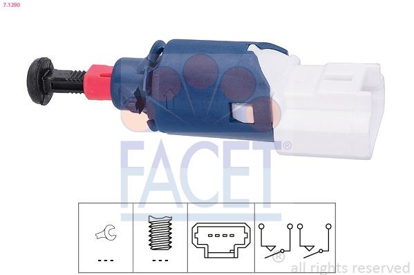 FACET 7.1290 Switch, clutch control (cruise control) MASTER 2.3 dCi 100 FWD (JV0A, JV0B, JV0G, JV0H) 101 PS Diesel