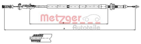METZGER Throttle cable Article number: 10.0904 cheaply