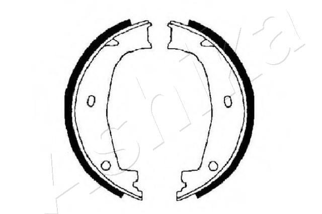 ASHIKA Handbrake shoes Article number: 55-00-0101 cheaply