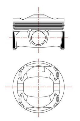 MAHLE ORIGINAL Piston Article number: 039 PI 00135 000 cheaply