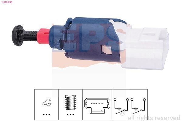 EPS 1.810.290 Switch, clutch control (cruise control) MASTER 2.3 dCi 100 FWD (JV0A, JV0B, JV0G, JV0H) 101 PS Diesel