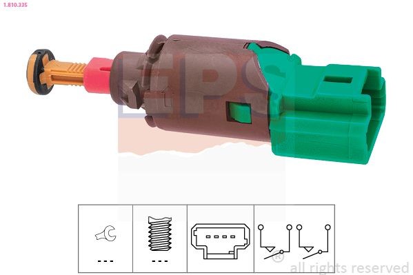 EPS 1.810.335 Switch, clutch control (cruise control) MASTER 2.3 dCi 100 FWD (JV0A, JV0B, JV0G, JV0H) 101 PS Diesel