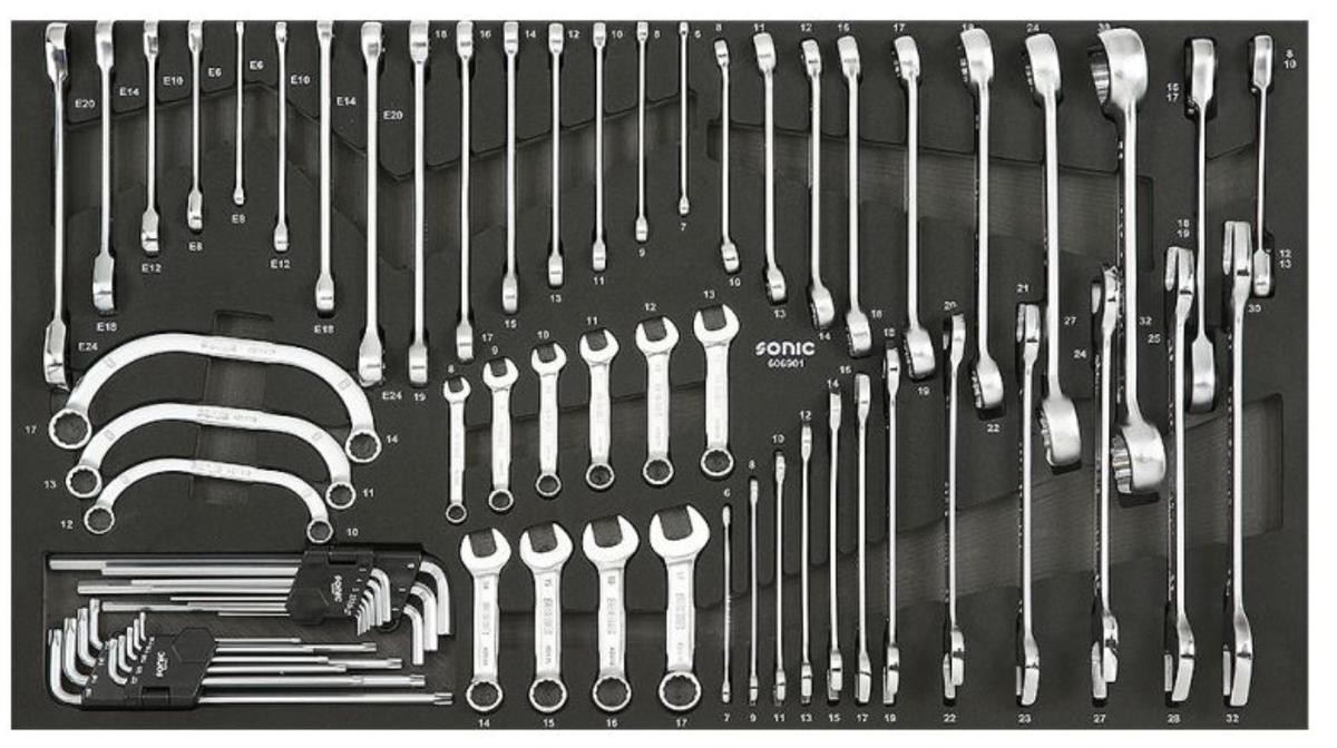 SONIC Spanner Set, ring / open ended Article number: 606901 cheaply