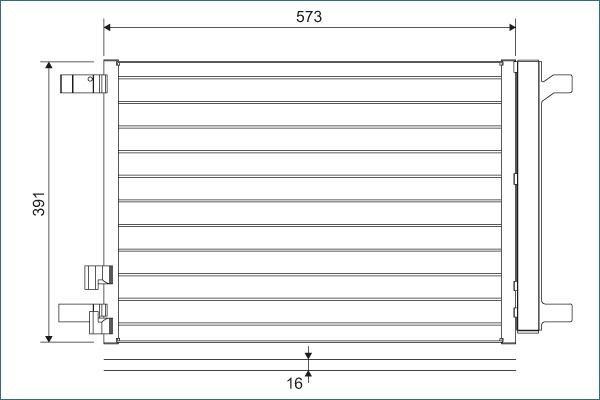 VALEO Air conditioning condenser Article number: 822635 cheaply