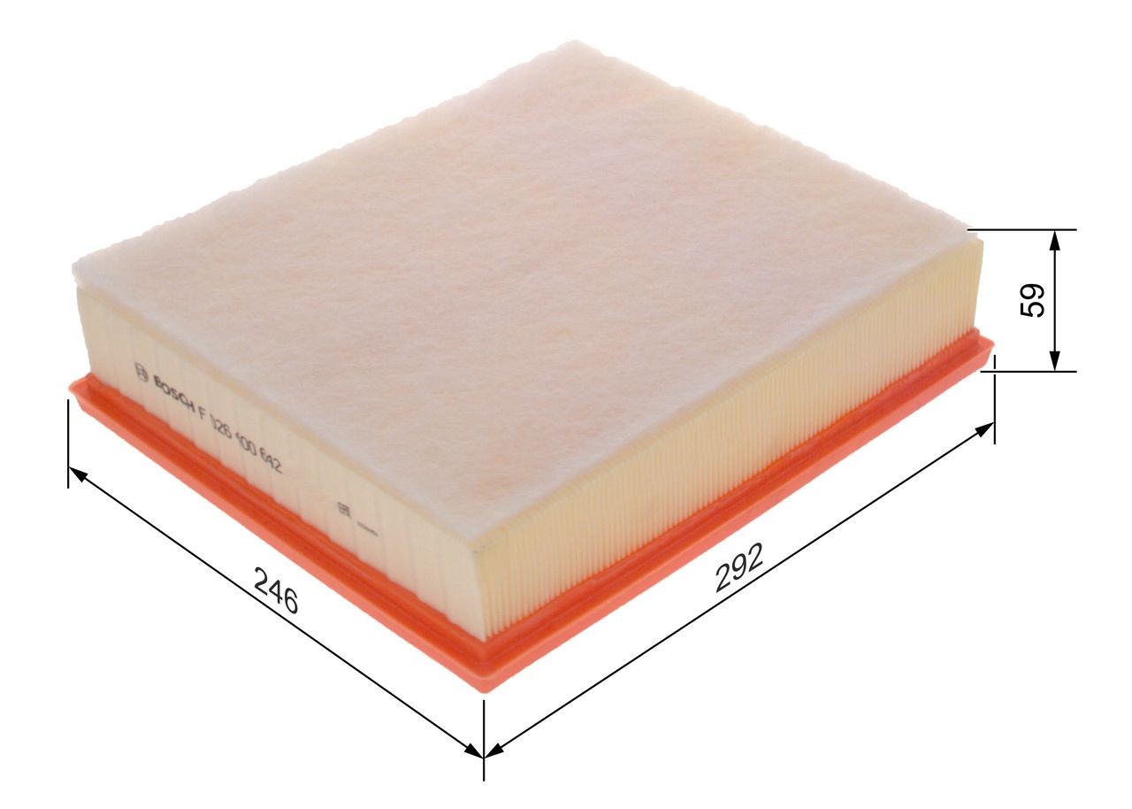 BOSCH Air filter Article number: F 026 400 642 cheaply
