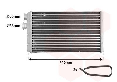 VAN WEZEL Heater matrix Article number: 03016701 cheaply