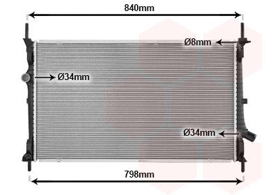 VAN WEZEL Engine radiator Article number: 18012729 cheaply