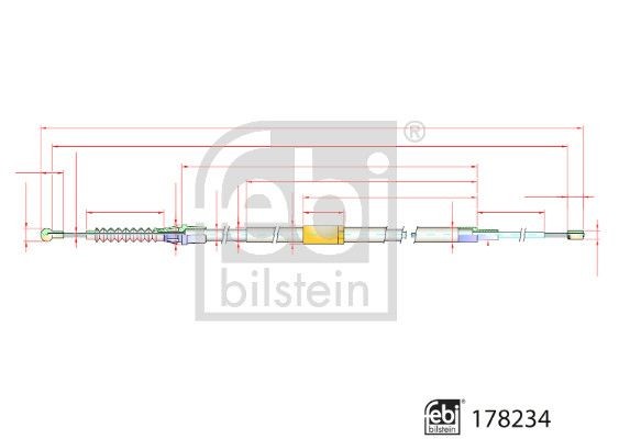 FEBI BILSTEIN Håndbremsekabel Varenummer: 178234 billige