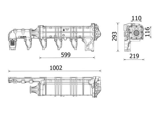 MAHLE ORIGINAL EGR cooler Article number: CE 38 000P cheaply