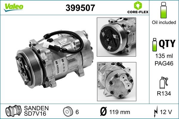 VALEO Compressore aria condizionata Numero articolo: 399507 poco costoso