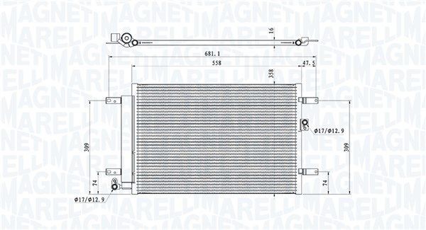 MAGNETI MARELLI Kondensatorius, oro kondicionierius prekės numeris: 350203201000 nebrangu
