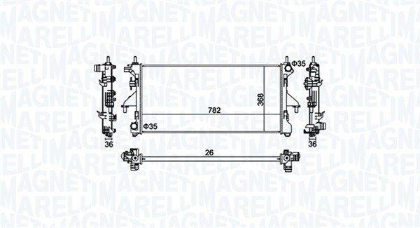 MAGNETI MARELLI Radiaator, mootorijahutus Artikli number: 350213126900 soodsalt