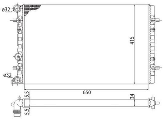 MAGNETI MARELLI Engine radiator Article number: 350213803003 cheaply