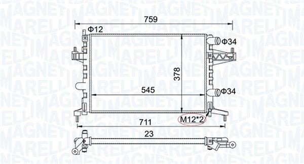 MAGNETI MARELLI Engine radiator Article number: 350213829000 cheaply
