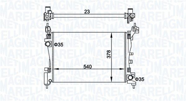MAGNETI MARELLI Engine radiator Article number: 350213899000 cheaply