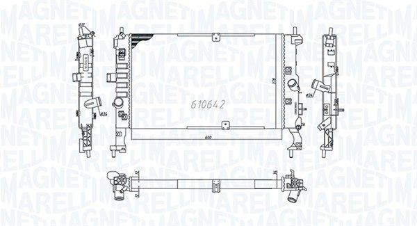 MAGNETI MARELLI Engine radiator Article number: 350213972000 cheaply