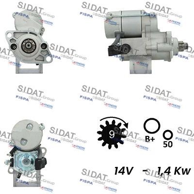 SIDAT Starter motor Article number: S12DE0756A2 cheaply