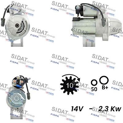 SIDAT Starter motor Article number: S12DR0761A2 cheaply